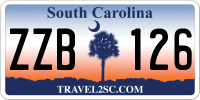 SC license plate ZZB126