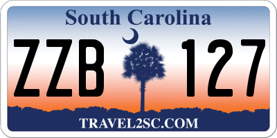 SC license plate ZZB127