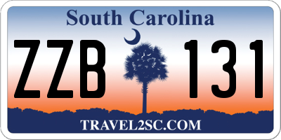 SC license plate ZZB131