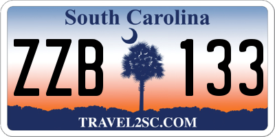 SC license plate ZZB133