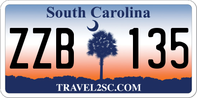 SC license plate ZZB135