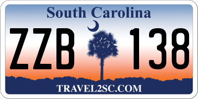 SC license plate ZZB138