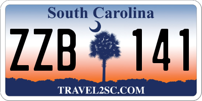 SC license plate ZZB141