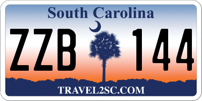 SC license plate ZZB144