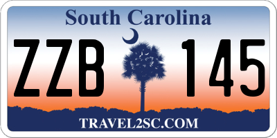SC license plate ZZB145