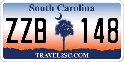 SC license plate ZZB148