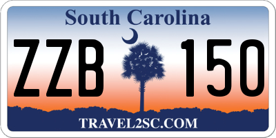 SC license plate ZZB150