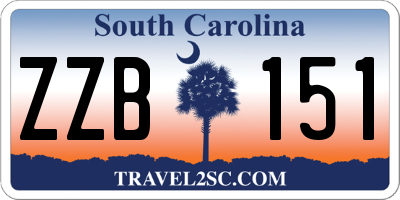 SC license plate ZZB151
