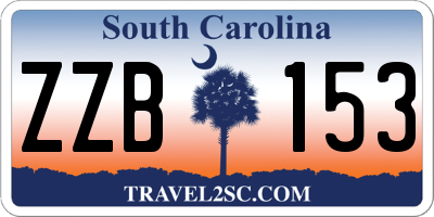 SC license plate ZZB153