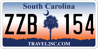 SC license plate ZZB154