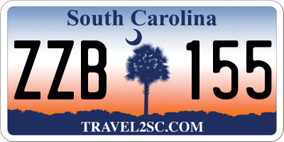 SC license plate ZZB155