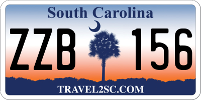 SC license plate ZZB156