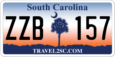 SC license plate ZZB157