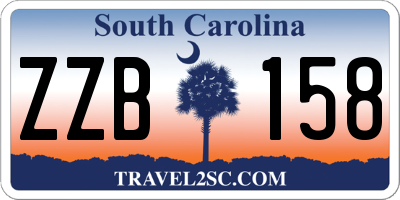 SC license plate ZZB158