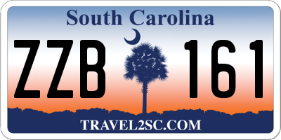 SC license plate ZZB161