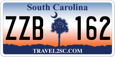 SC license plate ZZB162