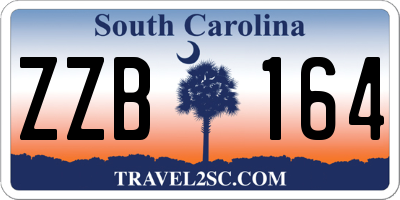 SC license plate ZZB164