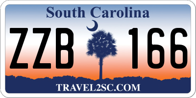 SC license plate ZZB166