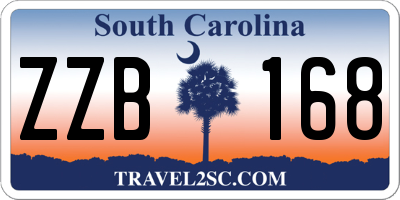 SC license plate ZZB168