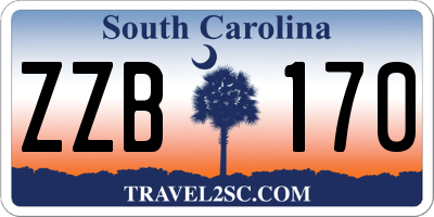 SC license plate ZZB170