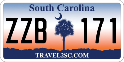 SC license plate ZZB171