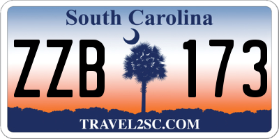 SC license plate ZZB173