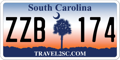 SC license plate ZZB174