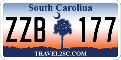 SC license plate ZZB177