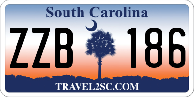 SC license plate ZZB186