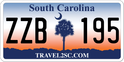 SC license plate ZZB195