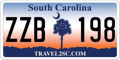 SC license plate ZZB198