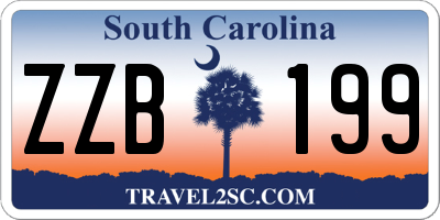 SC license plate ZZB199