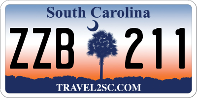 SC license plate ZZB211