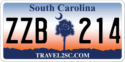 SC license plate ZZB214