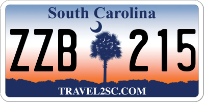 SC license plate ZZB215