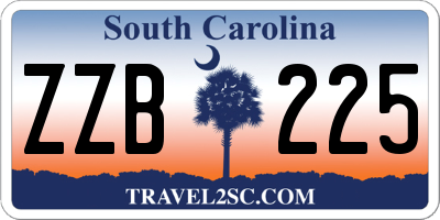 SC license plate ZZB225