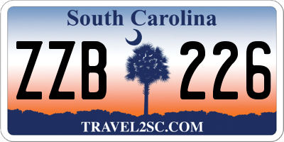 SC license plate ZZB226