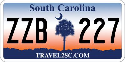 SC license plate ZZB227