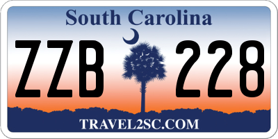 SC license plate ZZB228