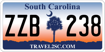 SC license plate ZZB238