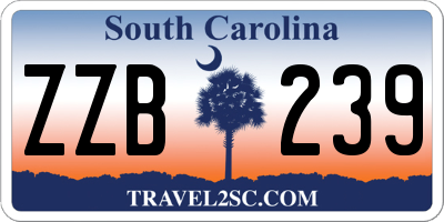 SC license plate ZZB239