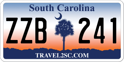 SC license plate ZZB241