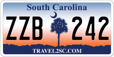 SC license plate ZZB242