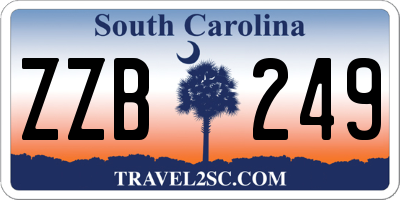 SC license plate ZZB249