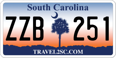 SC license plate ZZB251