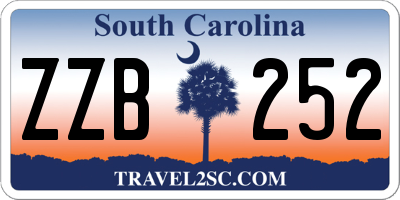 SC license plate ZZB252