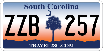 SC license plate ZZB257