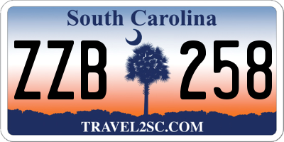 SC license plate ZZB258