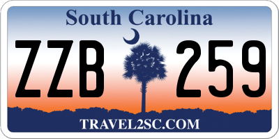SC license plate ZZB259