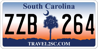 SC license plate ZZB264